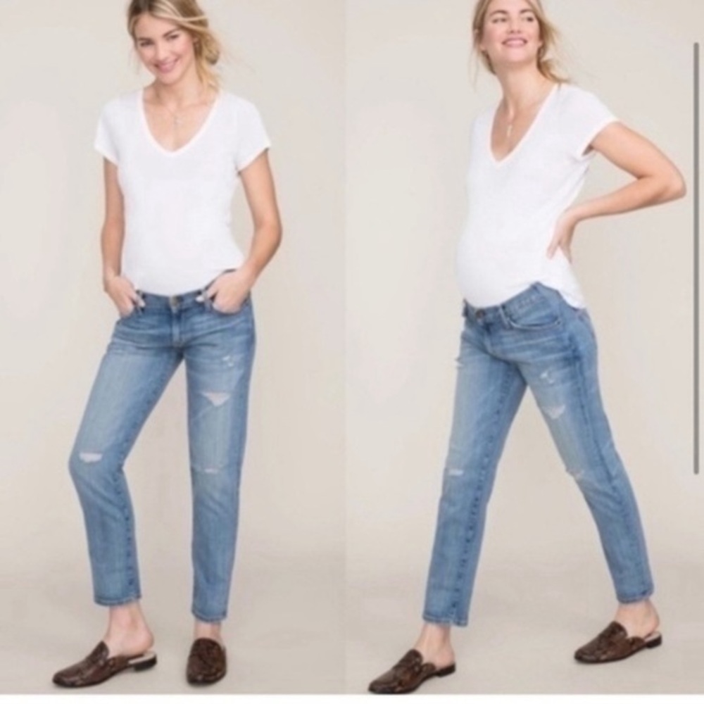 Hatch current/elliot boyfriend jeans distressed 24